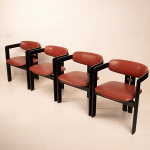 Pamplona" chairs by Augusto Savini for Pozzi