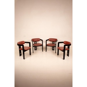Pamplona" chairs by Augusto Savini for Pozzi