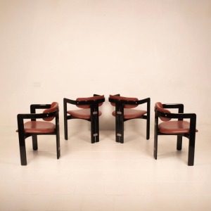 Pamplona" chairs by Augusto Savini for Pozzi
