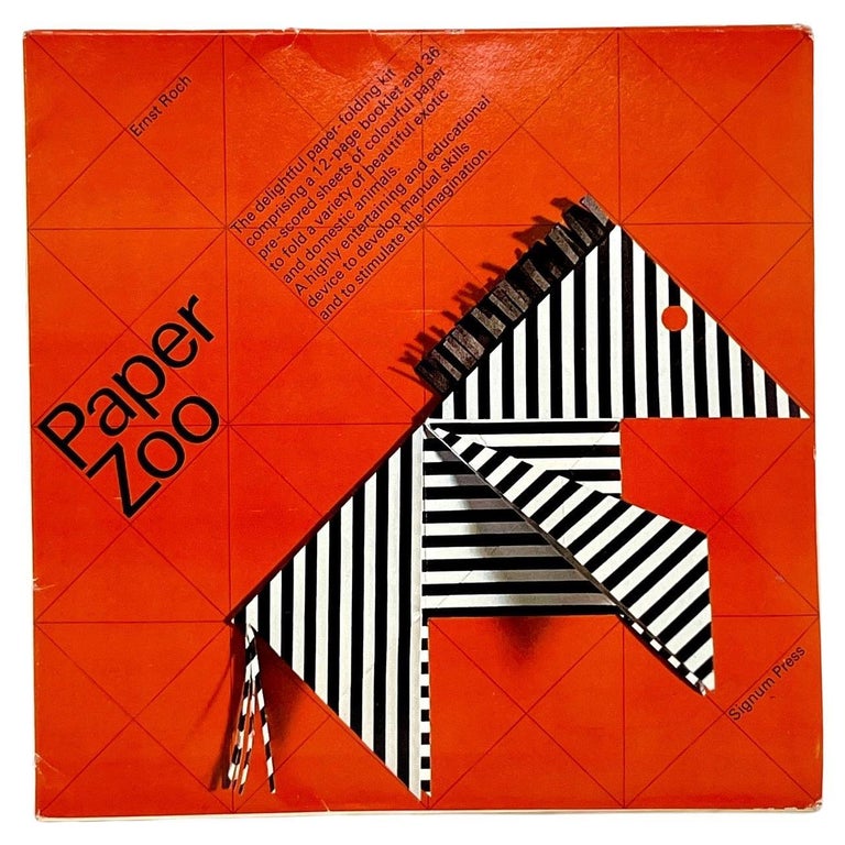 Paper Zoo by Ernst Roch ... 1974 Origami Paper-Folding Kit, Near-Mint Condition