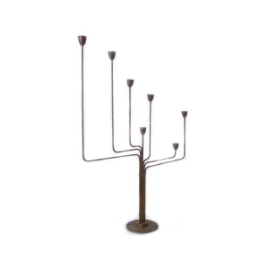 Piet Hein Ursa Major Seven-Arm Candelabrum … Danish Modern Brass Candle Holder