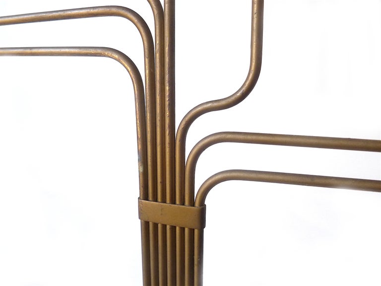 Piet Hein Ursa Major Seven-Arm Candelabrum … Danish Modern Brass Candle Holder