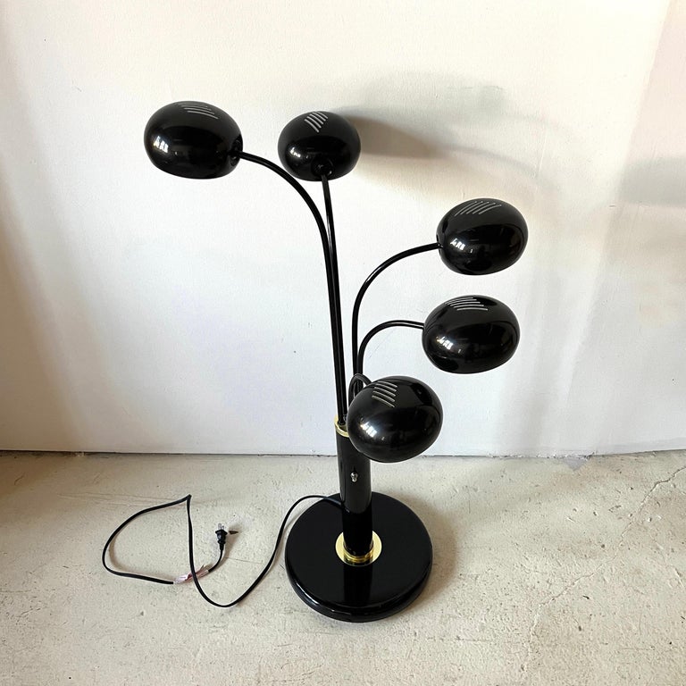 Post-Modern Eyeball Black Metal Multi-Arm Adjustable Task Lamp