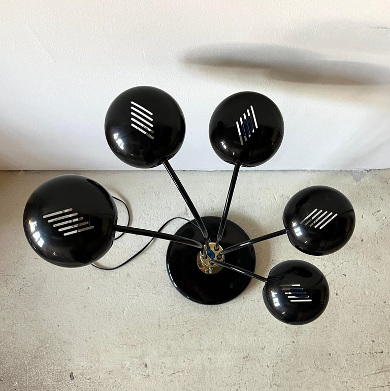 Post-Modern Eyeball Black Metal Multi-Arm Adjustable Task Lamp
