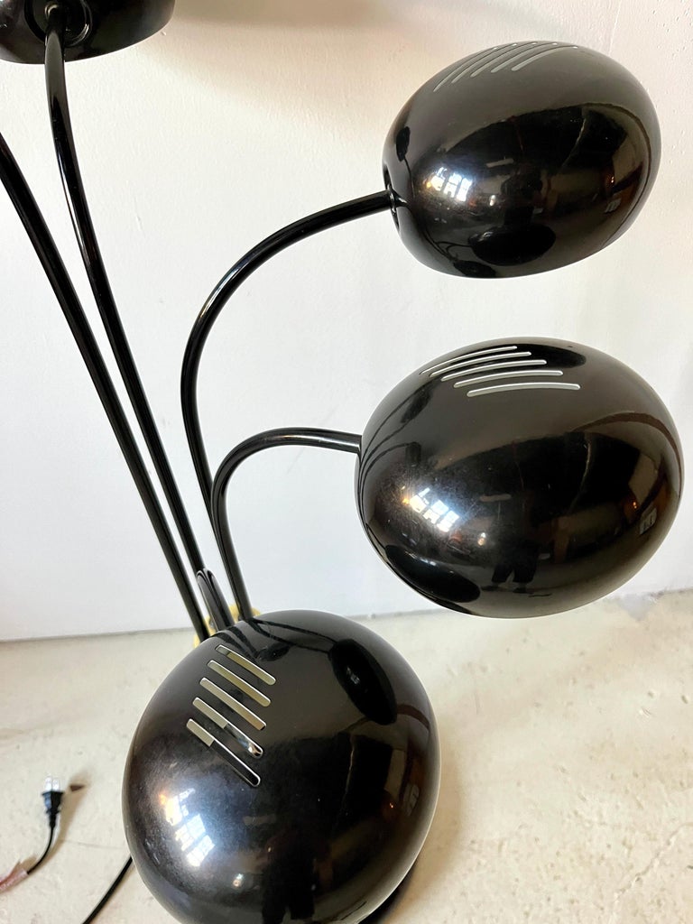 Post-Modern Eyeball Black Metal Multi-Arm Adjustable Task Lamp