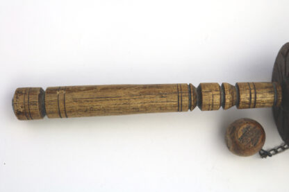 Antique Religious Tibetan Buddhist hand carved wooden Prayer wheel C.early 20thC - Image 7