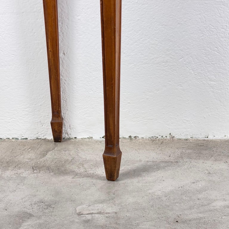 Rare 1940 Console by Paolo Buffa in Walnut with Green Alpi Marble Top