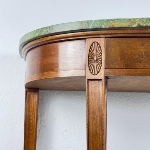 Rare 1940 Console by Paolo Buffa in Walnut with Green Alpi Marble Top