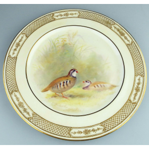 A fine antique porcelain hand-painted Royal Doulton Cabinet Plate signed C.1900