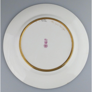 A fine antique porcelain hand-painted Royal Doulton Cabinet Plate signed C.1900