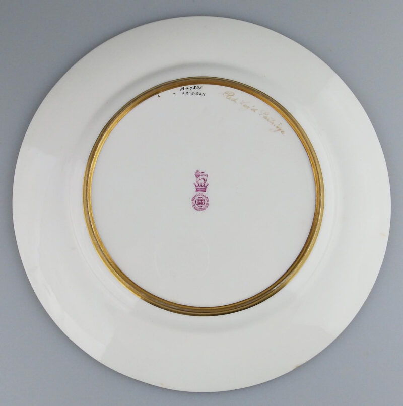 A fine antique porcelain hand-painted Royal Doulton Cabinet Plate signed C.1900