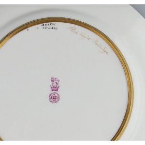 A fine antique porcelain hand-painted Royal Doulton Cabinet Plate signed C.1900