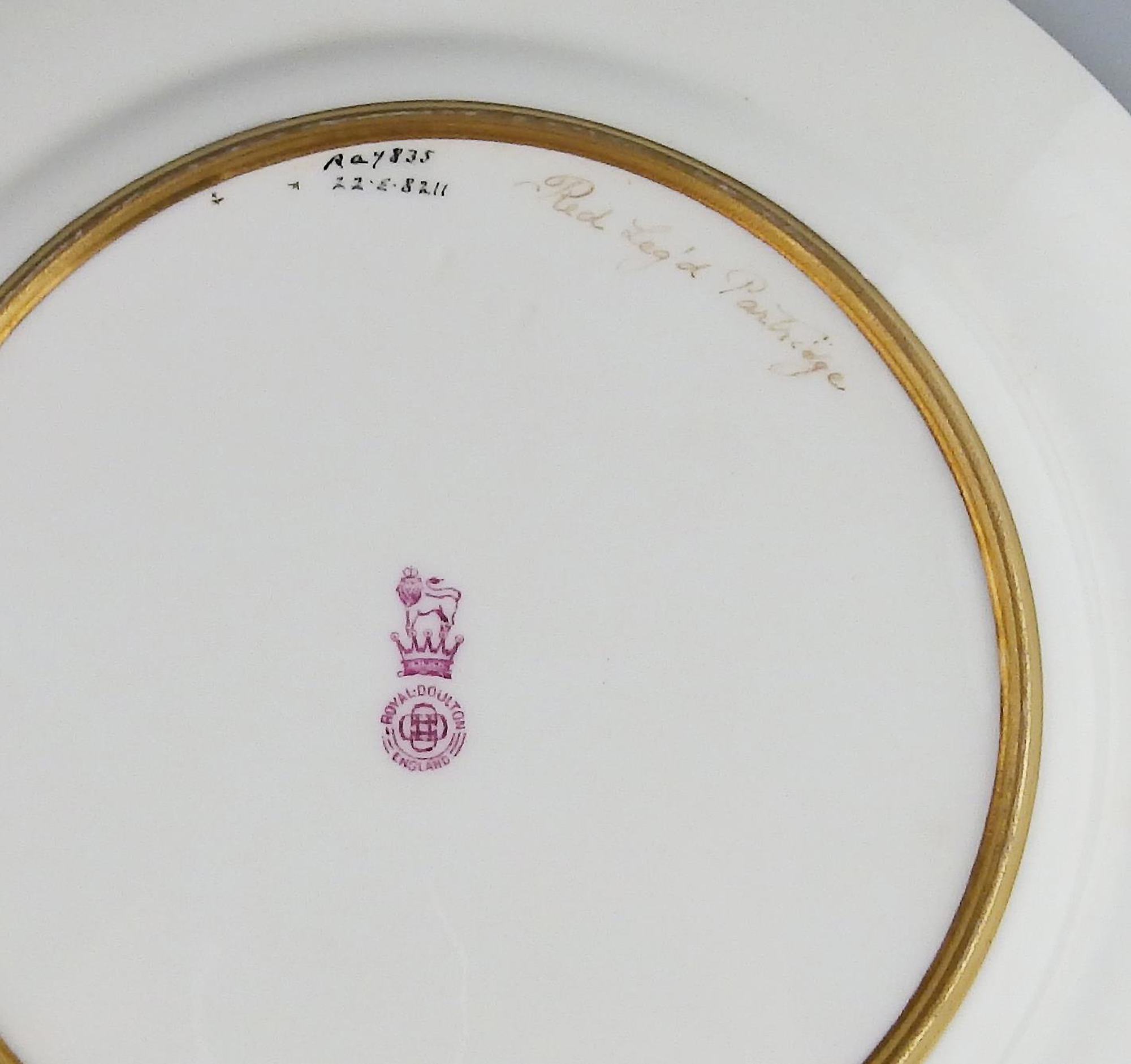 A fine antique porcelain hand-painted Royal Doulton Cabinet Plate signed C.1900