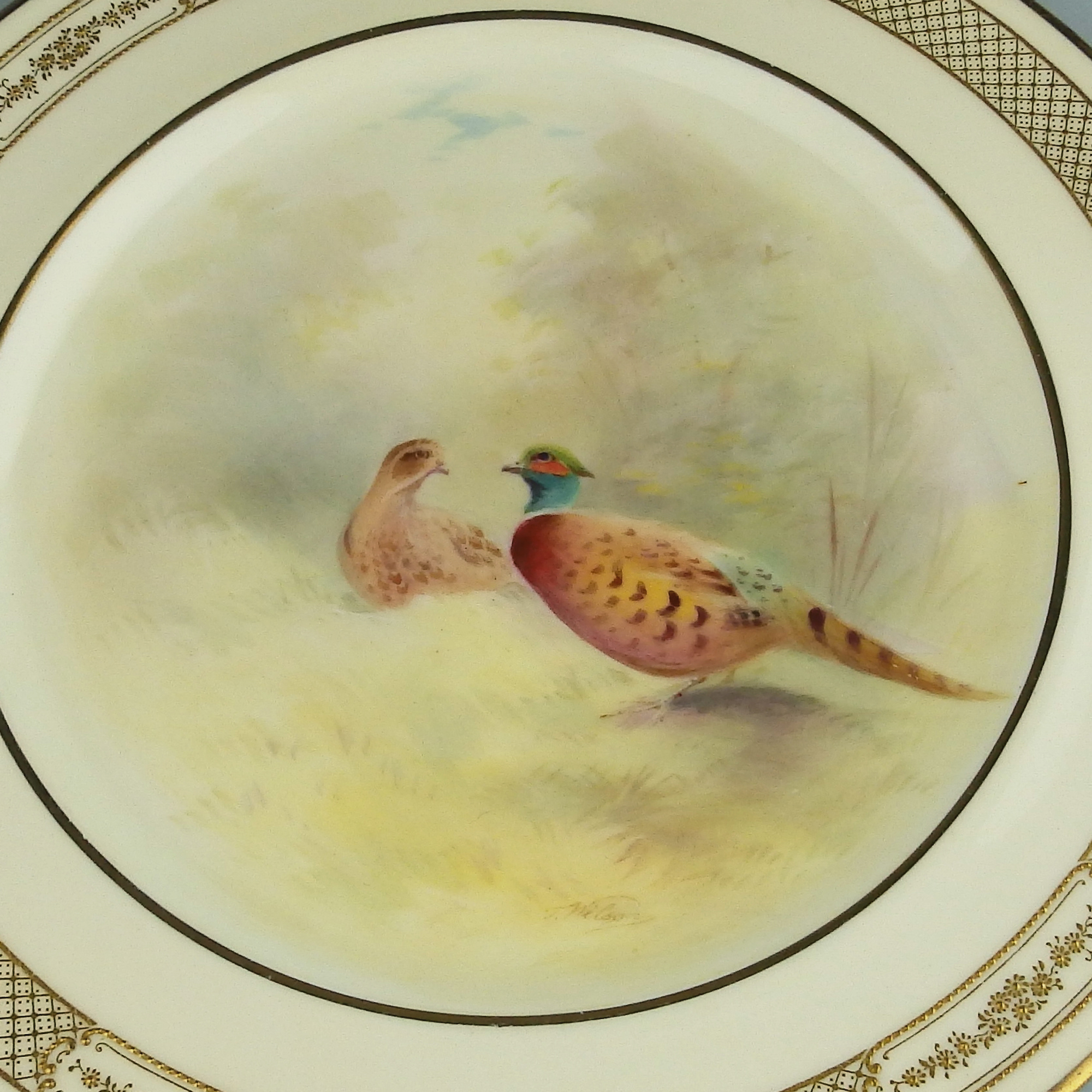 Tiffany & Co antique porcelain hand-painted Royal Doulton Cabinet Plate C.1900