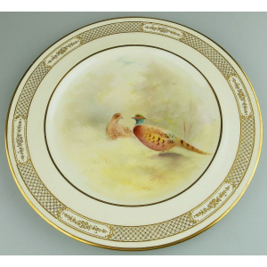Tiffany & Co antique porcelain hand-painted Royal Doulton Cabinet Plate C.1900