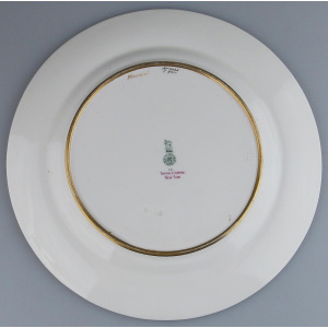 Tiffany & Co antique porcelain hand-painted Royal Doulton Cabinet Plate C.1900