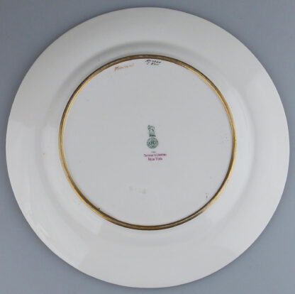 Tiffany & Co antique porcelain hand-painted Royal Doulton Cabinet Plate C.1900 - Image 5
