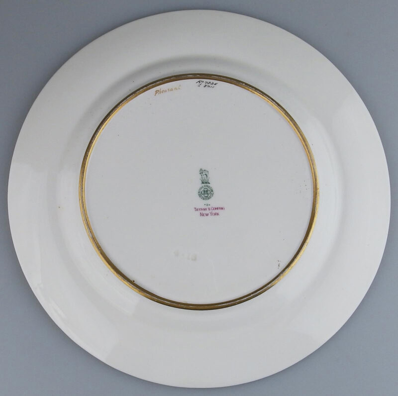 Tiffany & Co antique porcelain hand-painted Royal Doulton Cabinet Plate C.1900