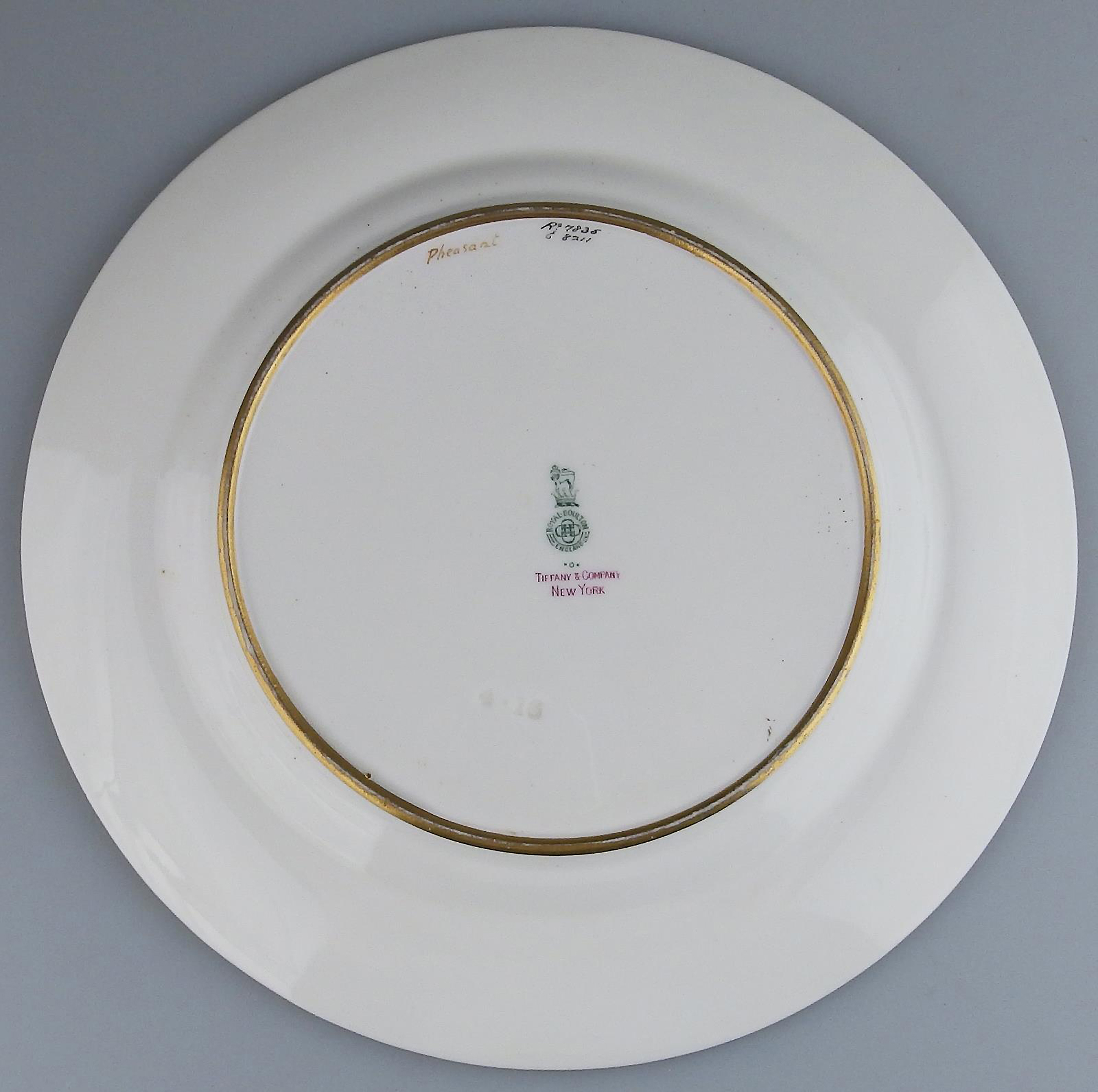 Tiffany & Co antique porcelain hand-painted Royal Doulton Cabinet Plate C.1900