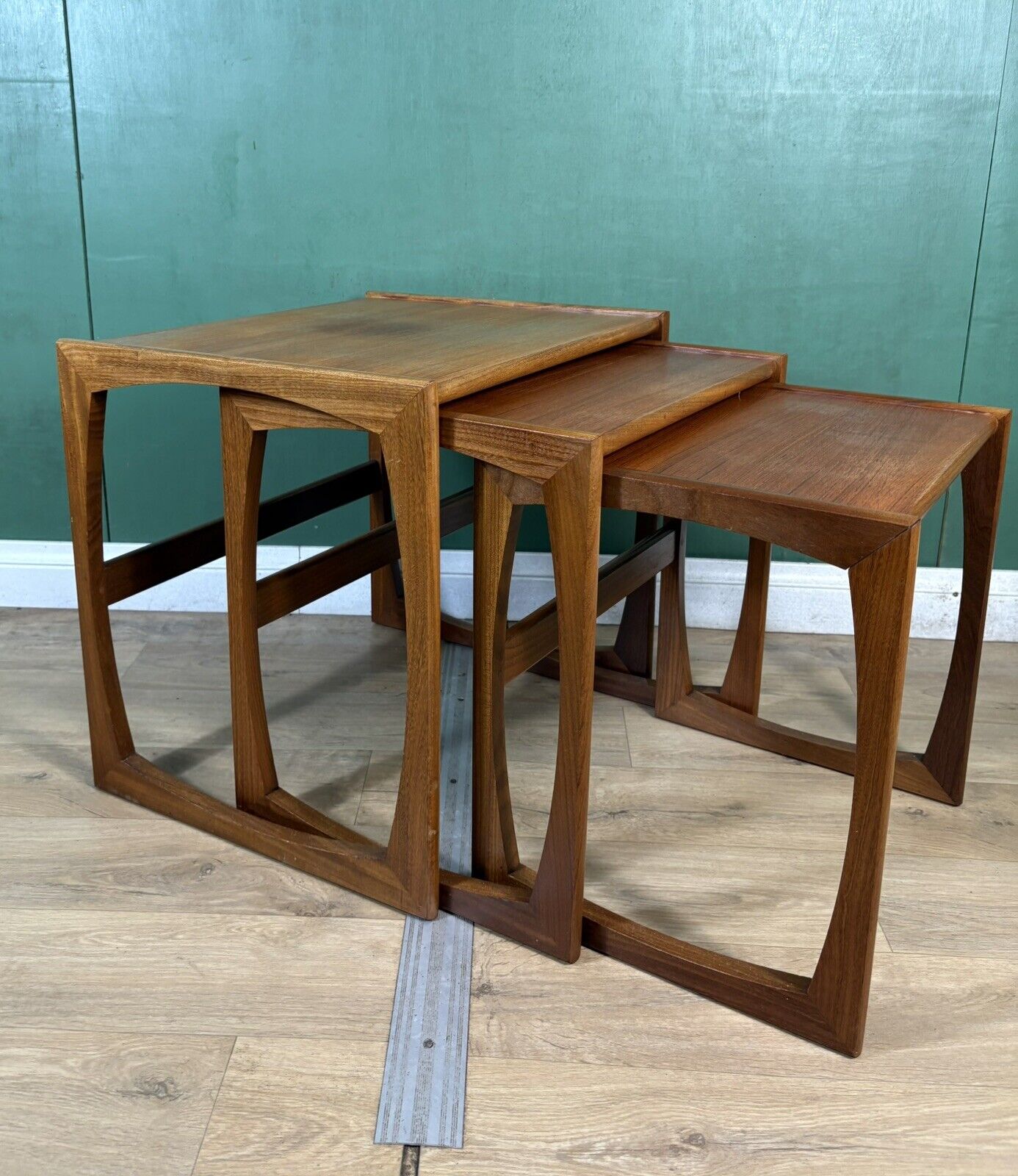 Retro Vintage Mid Century Teak G Plan Quadrille Nest Of Tables