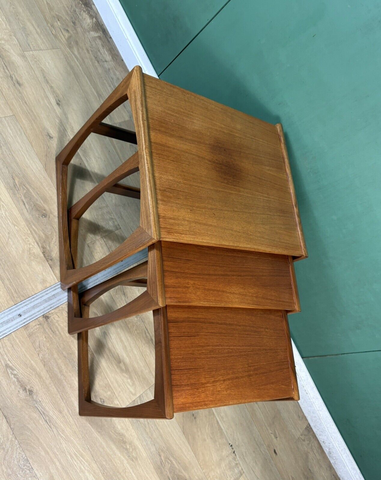 Retro Vintage Mid Century Teak G Plan Quadrille Nest Of Tables