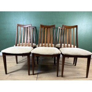 Retro Vintage Mid Century Teak G Plan Set Of 6x Chairs-Courier