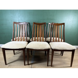 Retro Vintage Mid Century Teak G Plan Set Of 6x Chairs-Courier