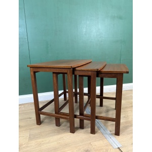 Retro Vintage Mid Century Teak Nest Of Tables-Courier
