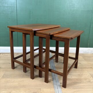 Retro Vintage Mid Century Teak Nest Of Tables-Courier