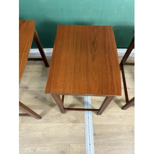 Retro Vintage Mid Century Teak Nest Of Tables-Courier