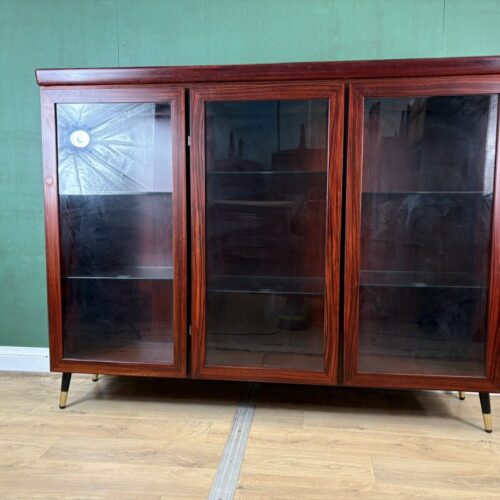 Retro Vintage Rosewood Danish 🇩🇰 Glass Doors Sideboard-Courier