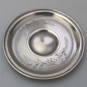 A Russian Soviet Cold War Era 875 solid silver Teacup & Saucer 100g C.1950's+