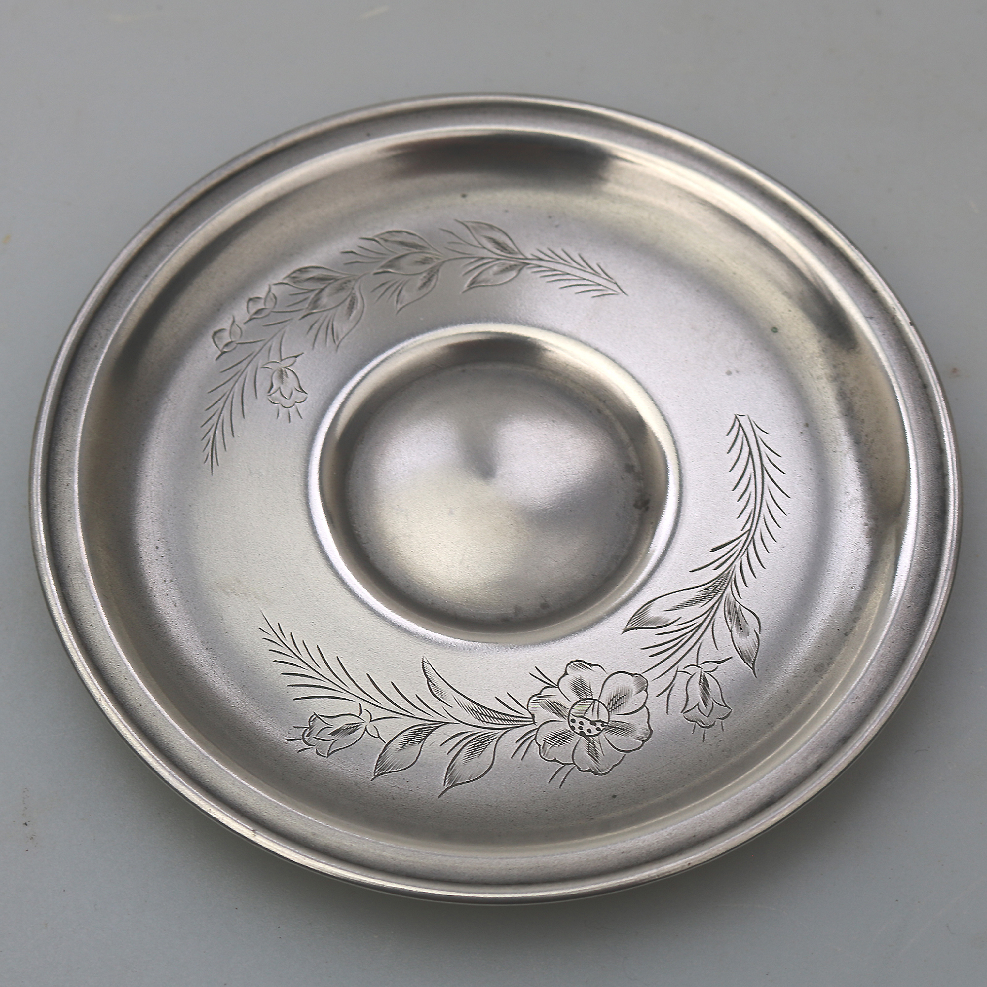 A Russian Soviet Cold War Era 875 solid silver Teacup & Saucer 100g C.1950's+