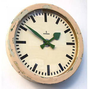 Mid Century Wall Clock By Siemens, 1950s