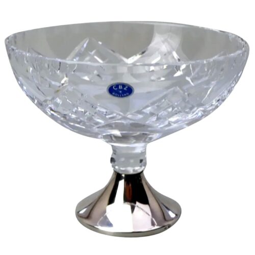 A vintage cut glass & Dutch solid silver Candy Bowl C.20thC