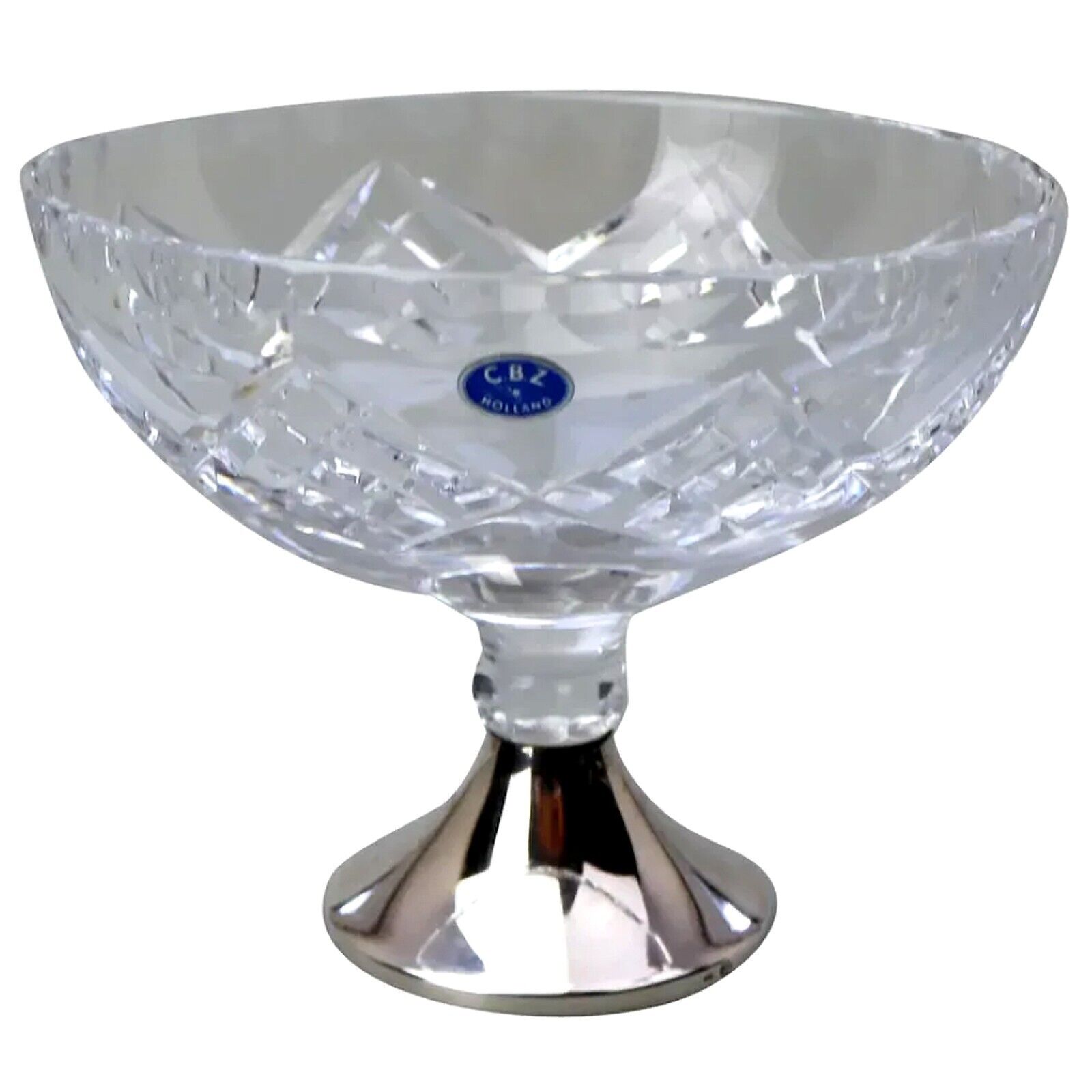 A vintage cut glass & Dutch solid silver Candy Bowl C.20thC