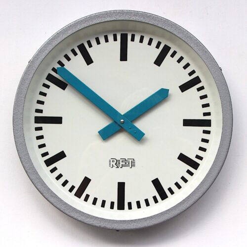 Vintage Industrial Wall Clock By RFT, 1970s