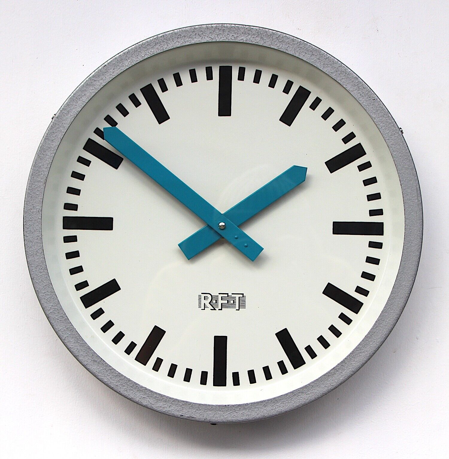 Vintage Industrial Wall Clock By RFT, 1970s
