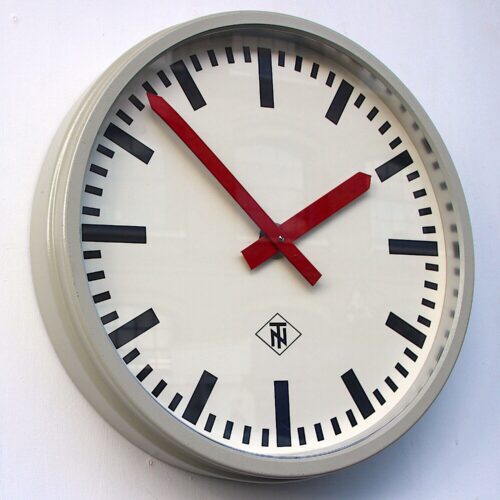 Vintage Factory Wall Clock, 1970s