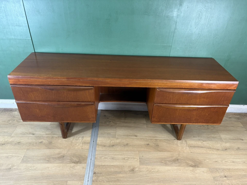 Vintage Mid Century Teak Desk By Stonehill Furniture