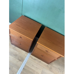 Vintage Mid Century Teak G Plan Pair Of Two Bedside Cabinets