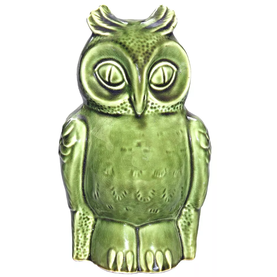 A vintage mid-century retro novelty art pottery Money Box of an owl C.1960's