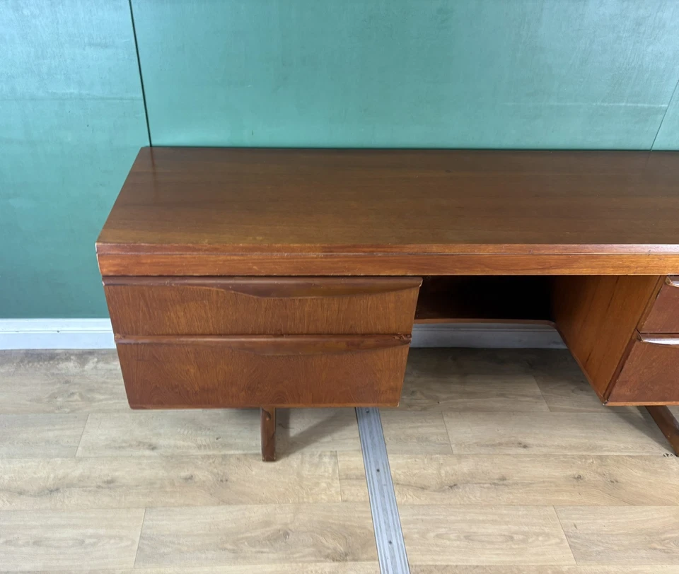 Vintage Mid Century Teak Desk By Stonehill Furniture