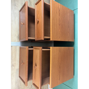 Vintage Mid Century Teak G Plan Pair Of Two Bedside Cabinets