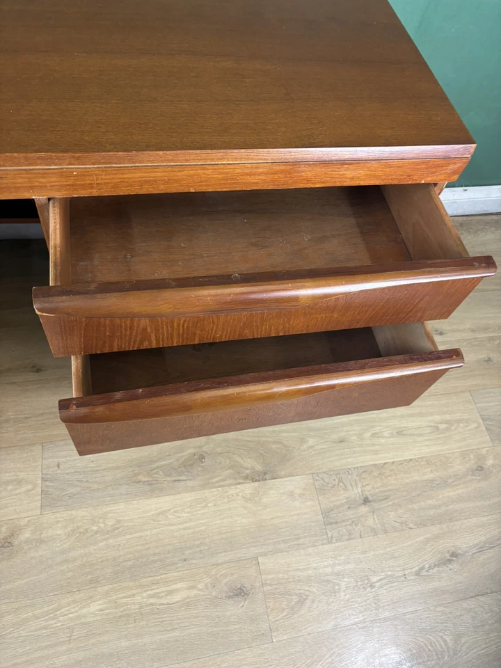 Vintage Mid Century Teak Desk By Stonehill Furniture
