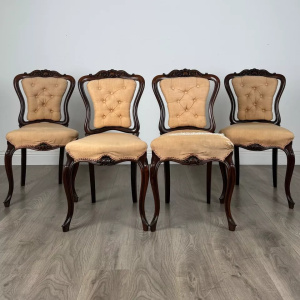 Antique 19th Century Set Of 4 Finest Quality Dining Chairs