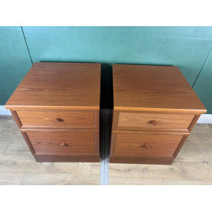 Vintage Mid Century Teak G Plan Pair Of Two Bedside Cabinets