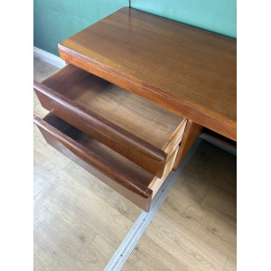 Vintage Mid Century Teak Desk By Stonehill Furniture