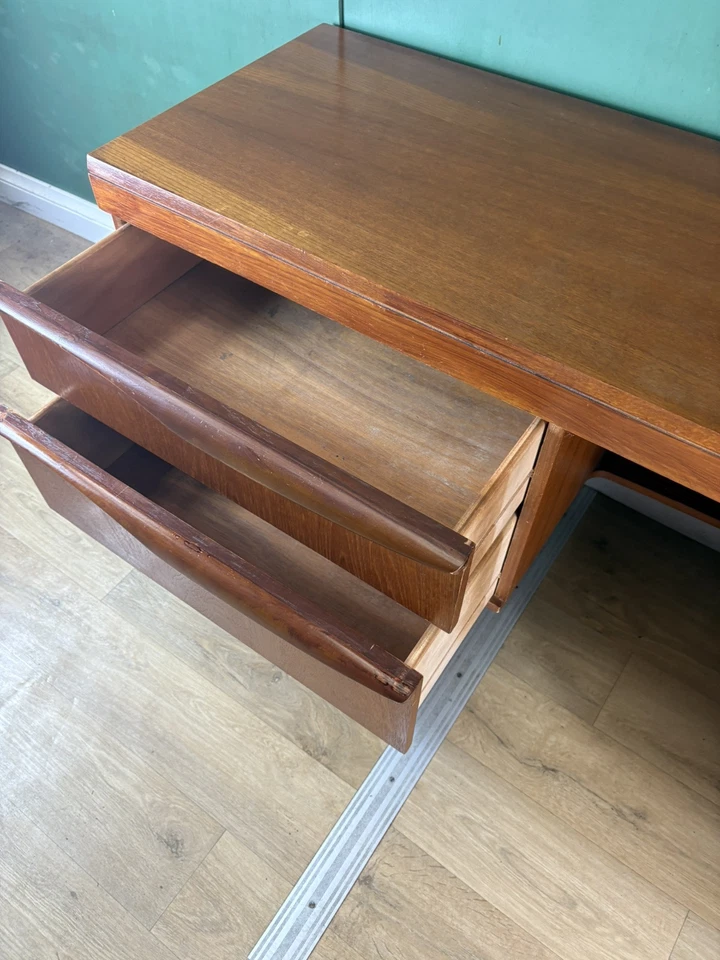 Vintage Mid Century Teak Desk By Stonehill Furniture