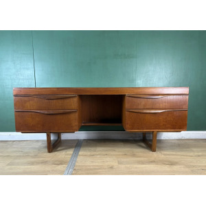Vintage Mid Century Teak Desk By Stonehill Furniture